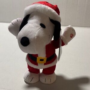 Peanuts Snoopy in Singing Santa Outfit Plush needs batteries non tested